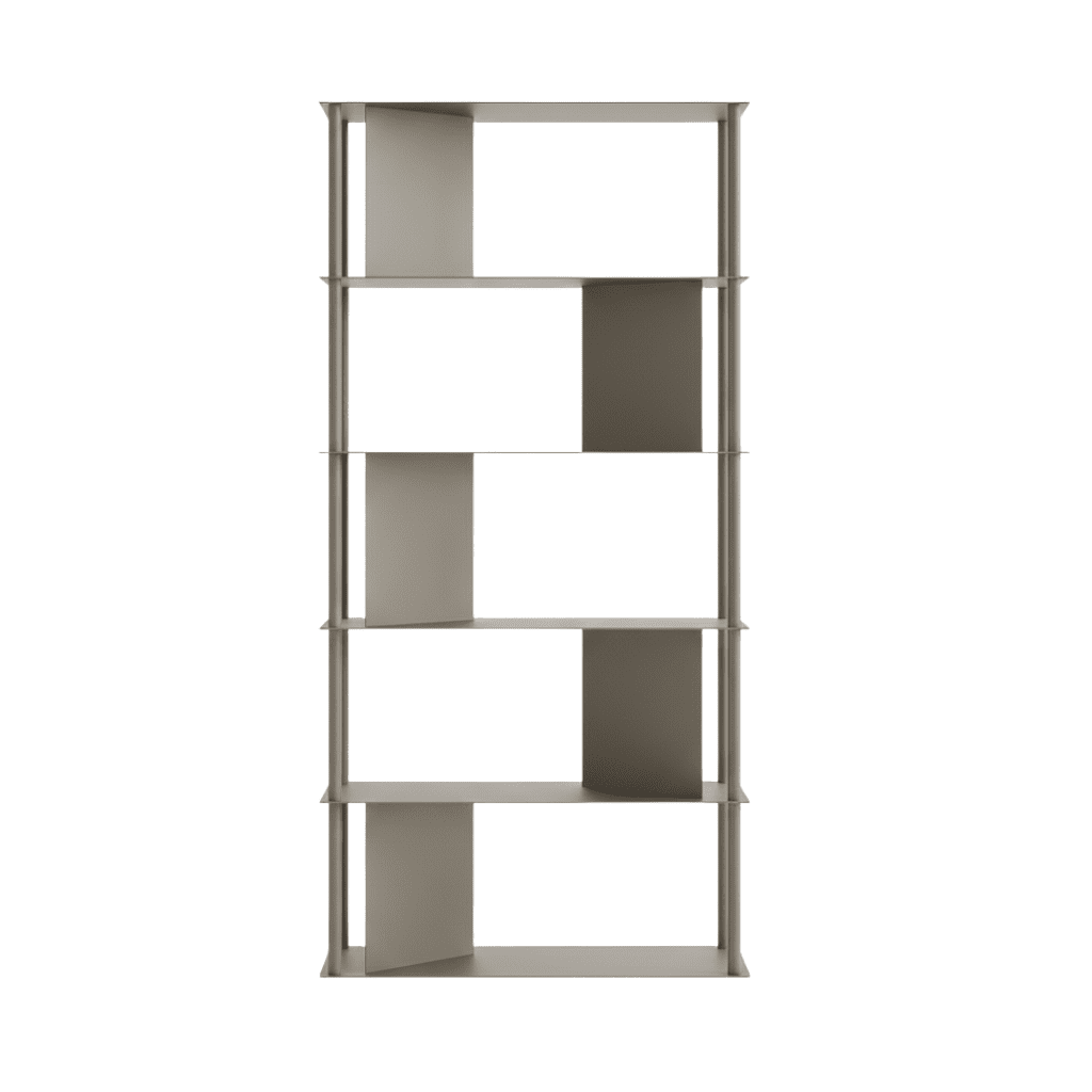 Libreria verticale “Molin” in metallo verniciato cm 90x40 190h - MondoViro