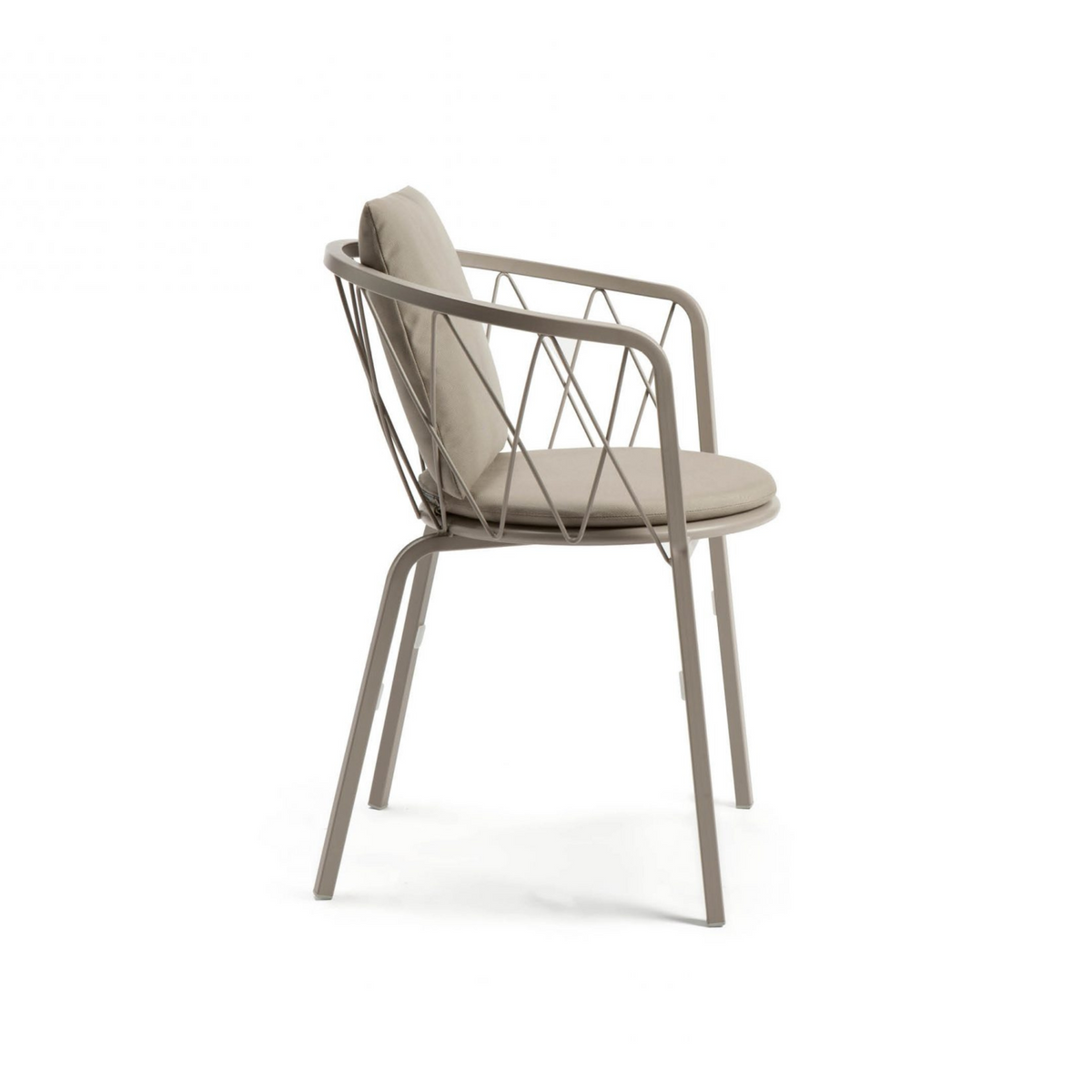 Sedia da giardino in metallo verniciato impilabili "Daisy" cm 57x55 75h