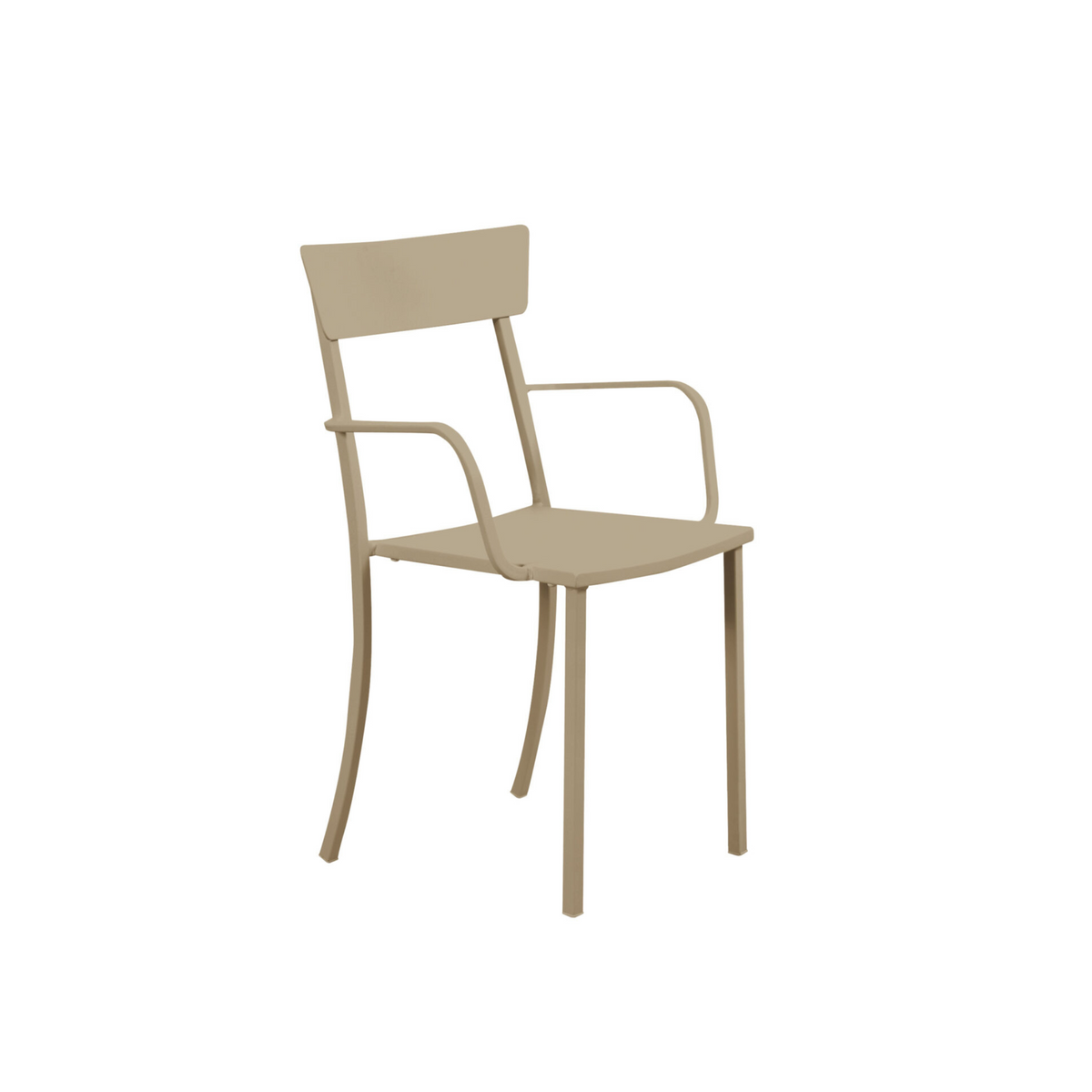 Set di 4 sedie in metallo verniciato "Mogan" da giardino impilabili cm 52x50 88h