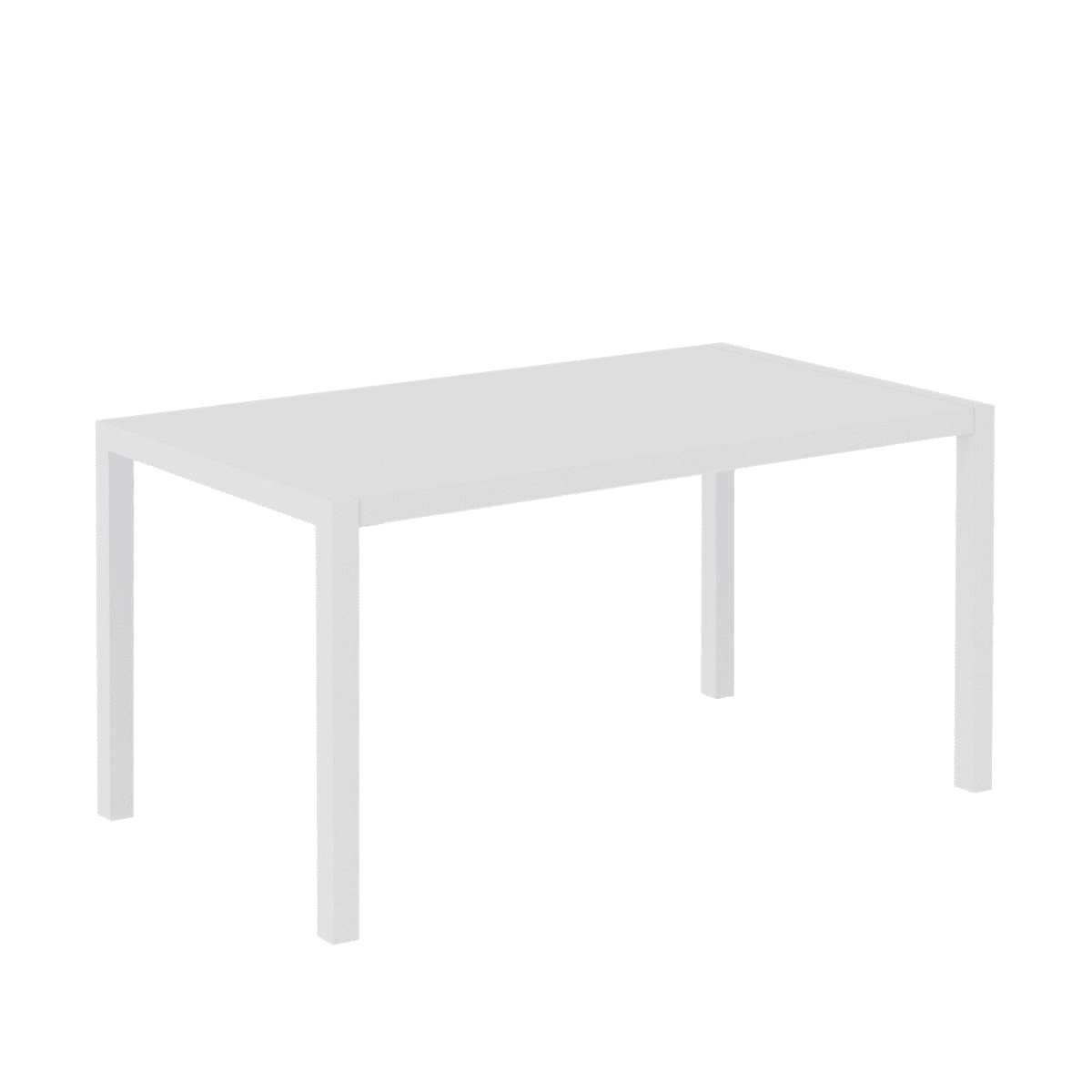 Tavolo moderno fisso rettangolare in metallo "Quatris" giardino impilabile h 75 cm - MondoViro