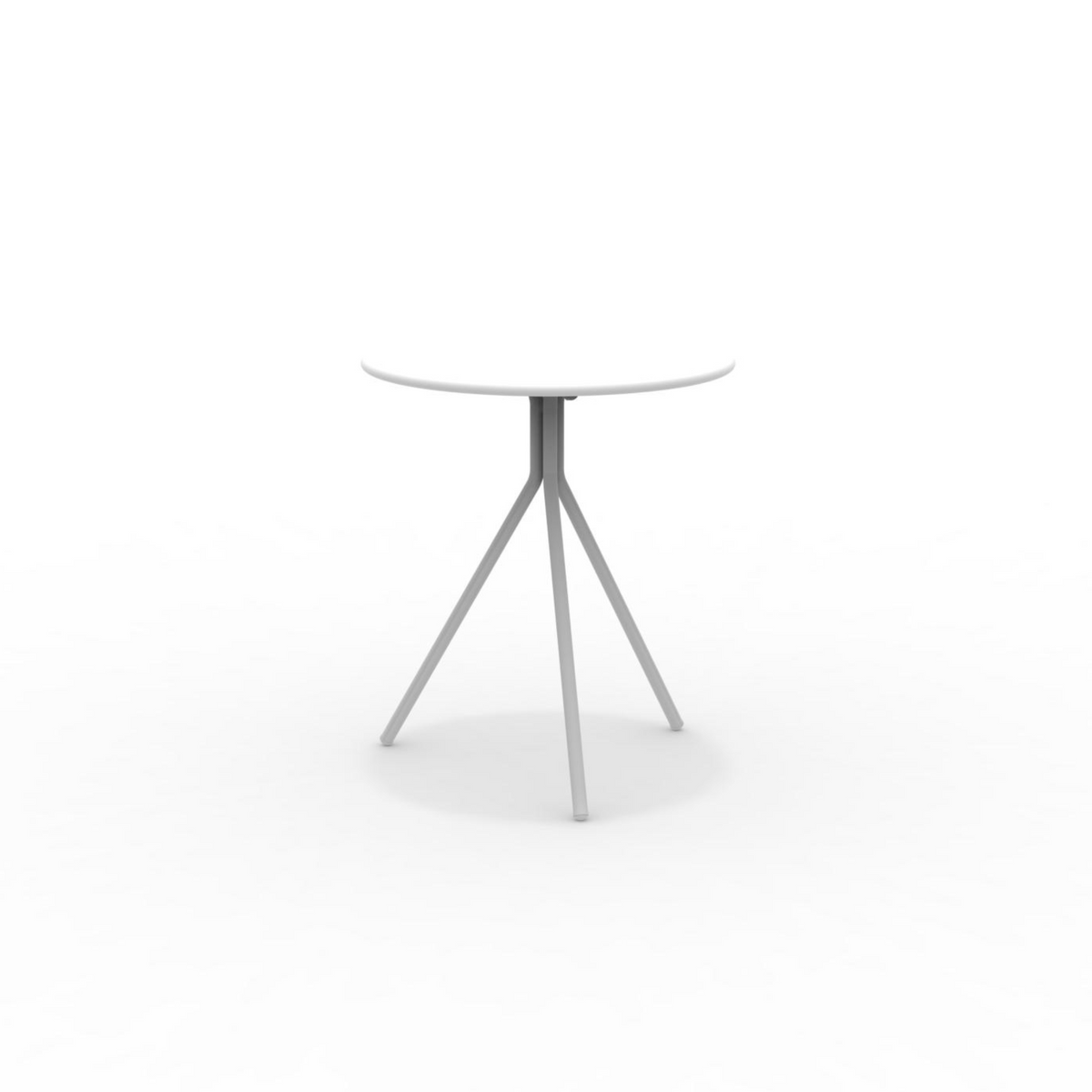 Tavolo tondo in metallo zincato "Twist15" per giardino smontabile h 75 cm