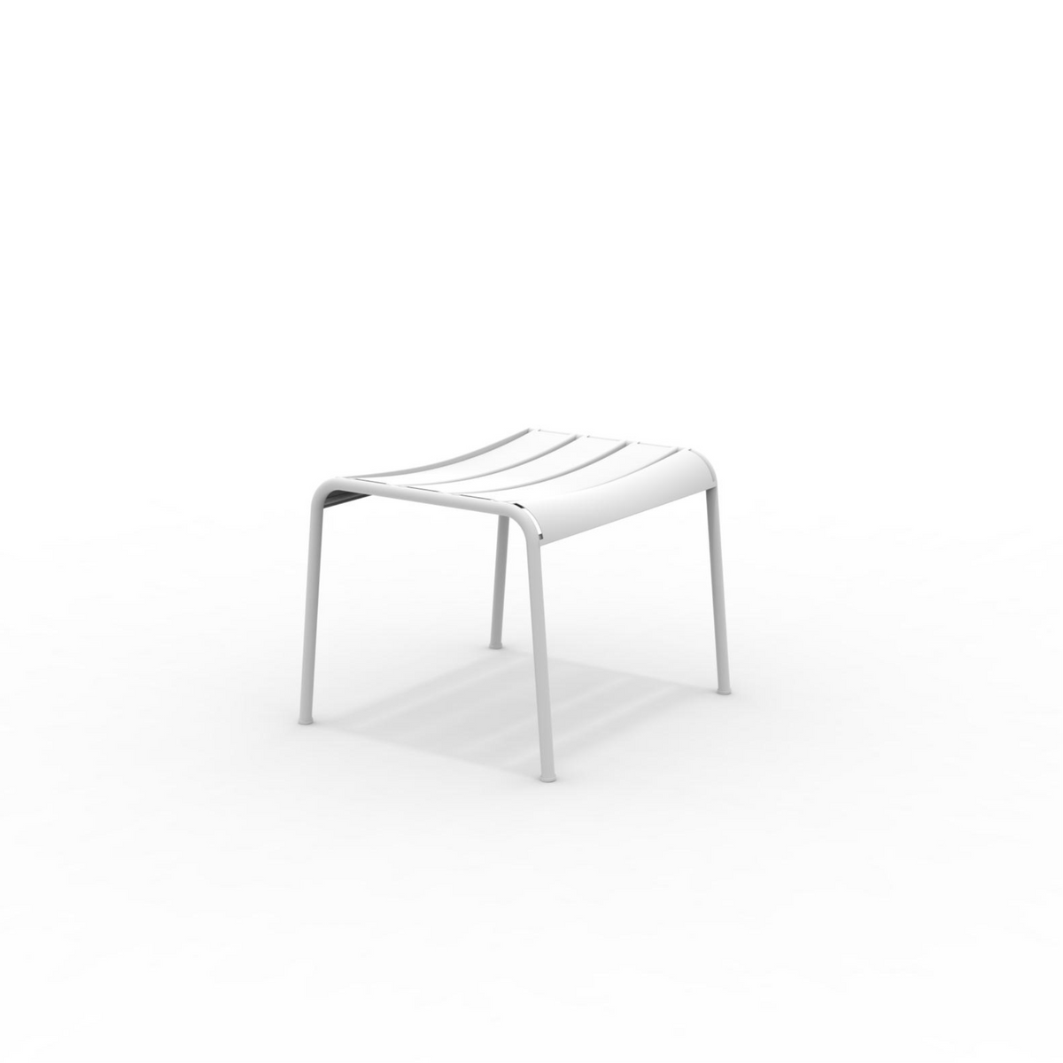 Tavolino poggiapiedi in metallo verniciato "Twist" basso da giardino cm 126x57 45h