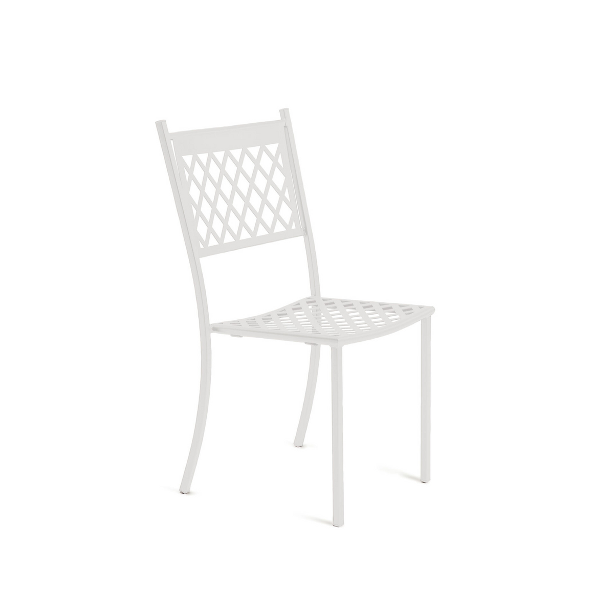 Set di sedie moderne da giardino "Summertime" in metallo verniciato impilabili cm 49x57 95h