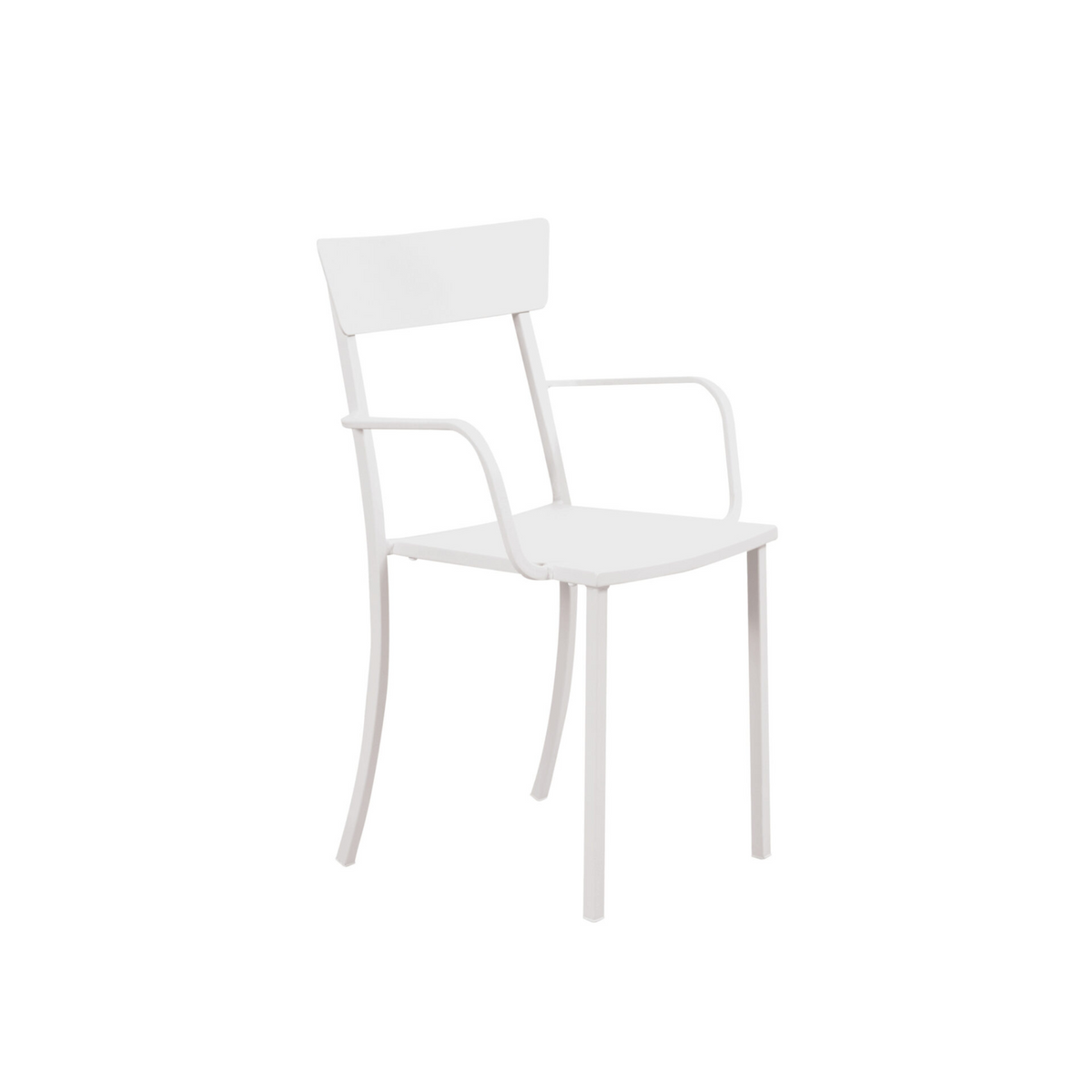 Set di 4 sedie in metallo verniciato "Mogan" da giardino impilabili cm 52x50 88h