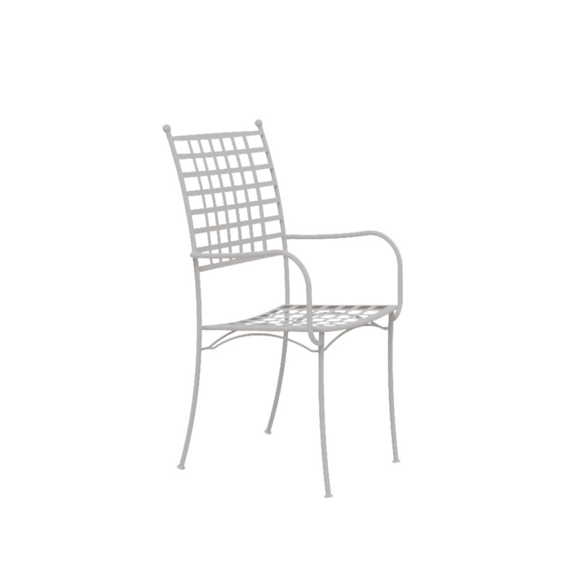 Set di 4 sedie in metallo verniciato "Tosca" da giardino impilabili cm 55x55 98h