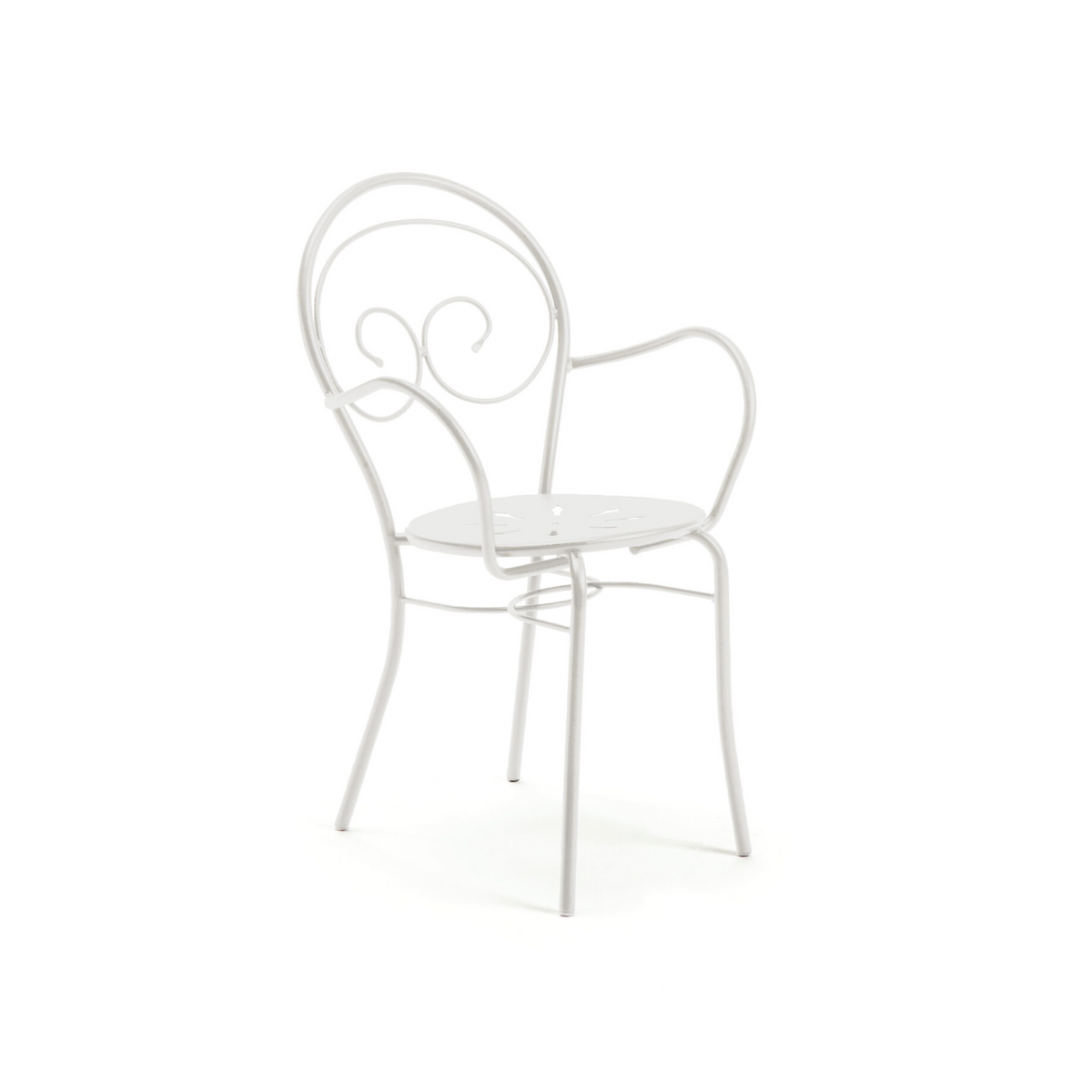 Set di sedie in metallo verniciato "Mimmo" impilabili da giardino cm 51x52 89h