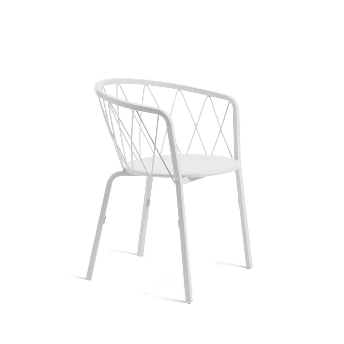 Sedia da giardino in metallo verniciato impilabili "Daisy" cm 57x55 75h