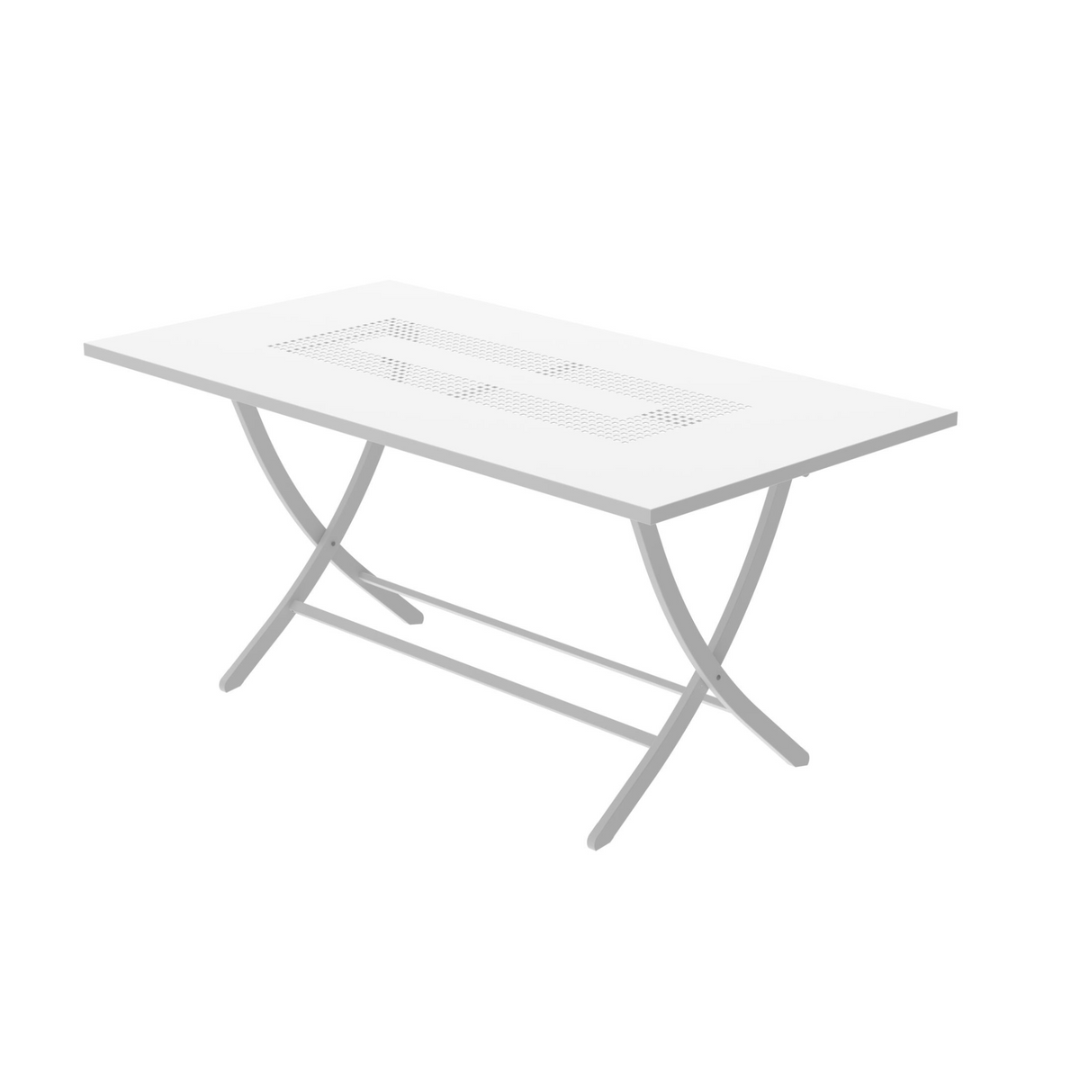 Tavolo rettangolare pieghevole "Vegas" in metallo zincato per giardino h 75 cm