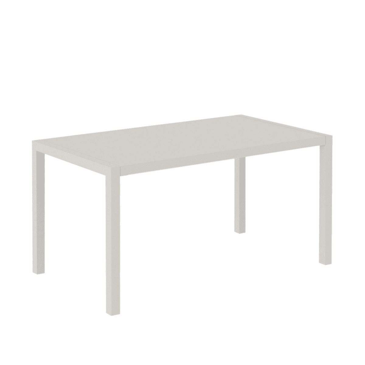 Tavolo moderno fisso rettangolare in metallo "Quatris" giardino impilabile h 75 cm - MondoViro