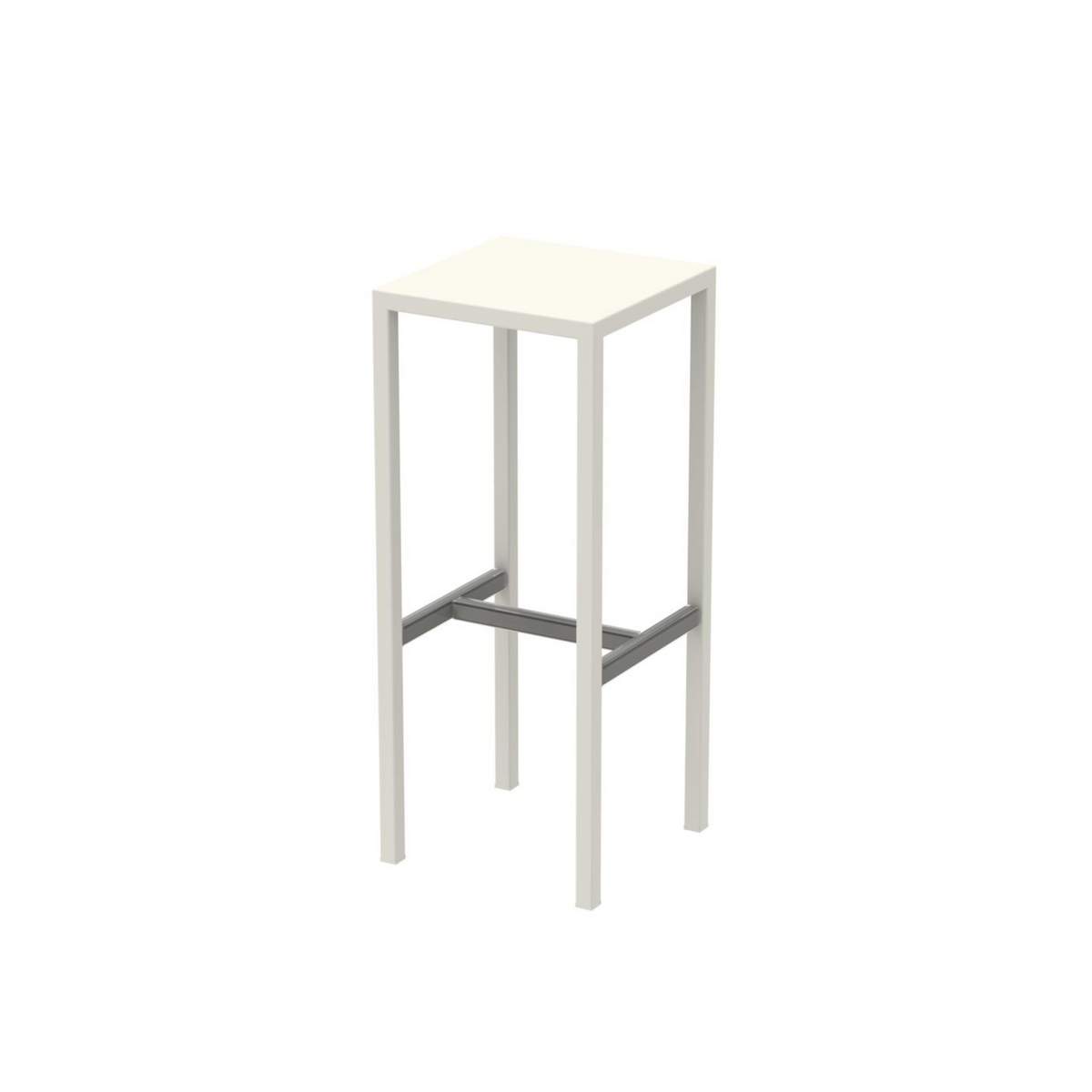 Sgabello in metallo verniciato "Seaside" da giardino cm 32x32 78h
