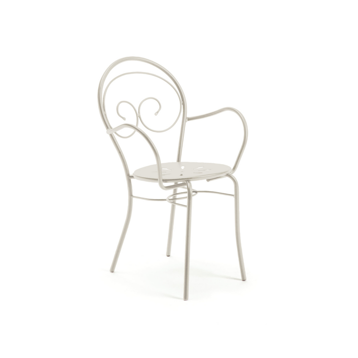 Set di sedie in metallo verniciato "Mimmo" impilabili da giardino cm 51x52 89h