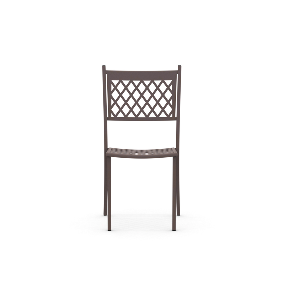 Set di sedie moderne da giardino "Summertime" in metallo verniciato impilabili cm 49x57 95h