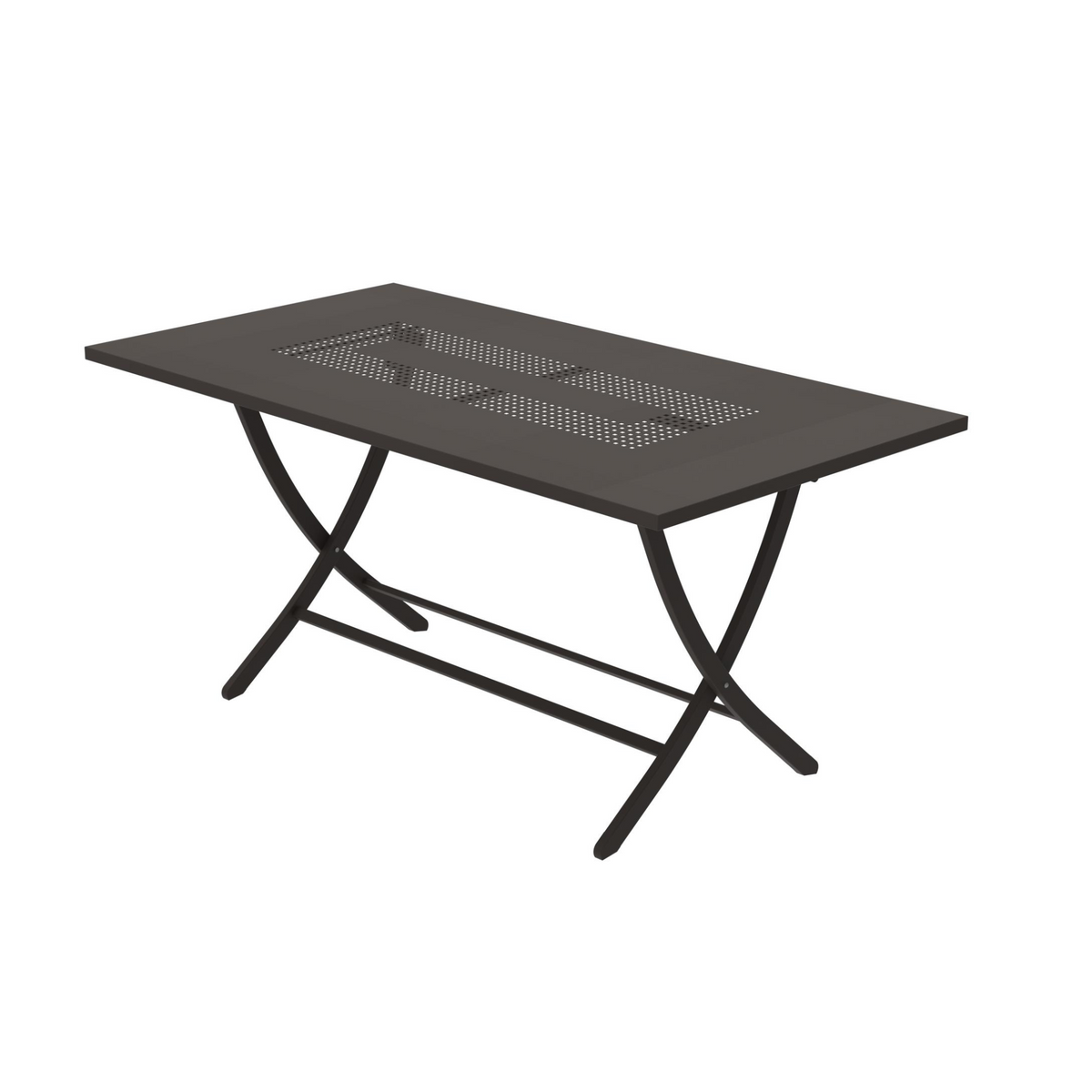 Tavolo rettangolare pieghevole "Vegas" in metallo zincato per giardino h 75 cm