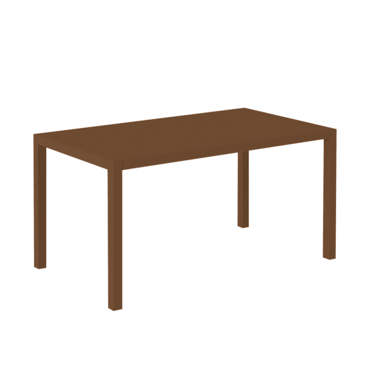 Tavolo moderno fisso rettangolare in metallo "Quatris" giardino impilabile h 75 cm - MondoViro