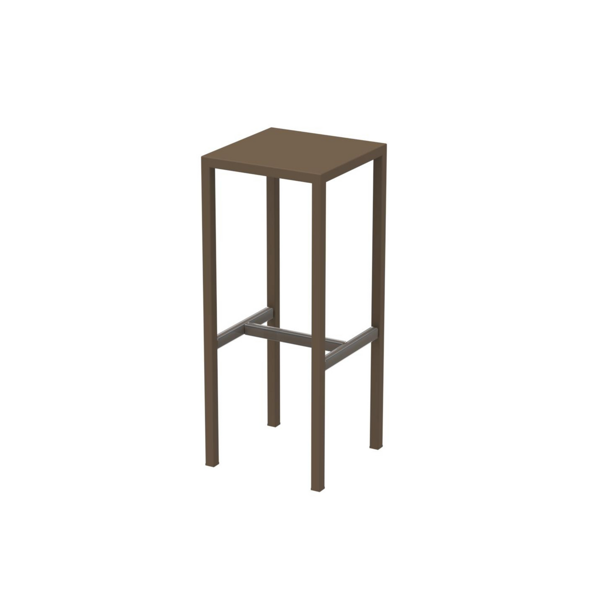 Sgabello in metallo verniciato "Seaside" da giardino cm 32x32 78h