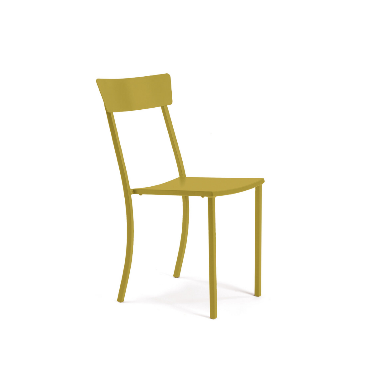 Set di sedie moderne in metallo verniciato "Mogan" da giardino impilabili cm 47x52 85h