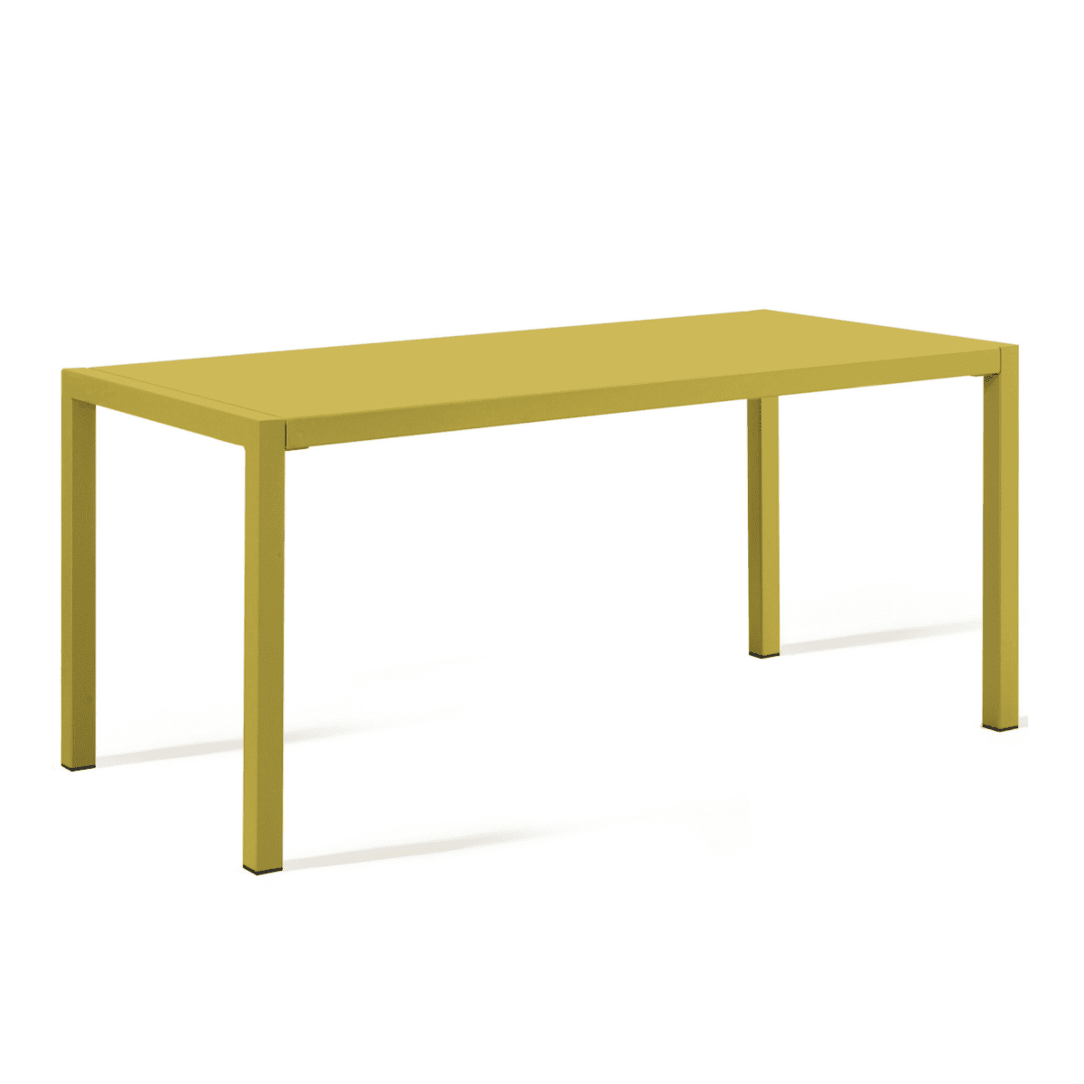 Tavolo moderno fisso rettangolare in metallo "Quatris" giardino impilabile h 75 cm - MondoViro