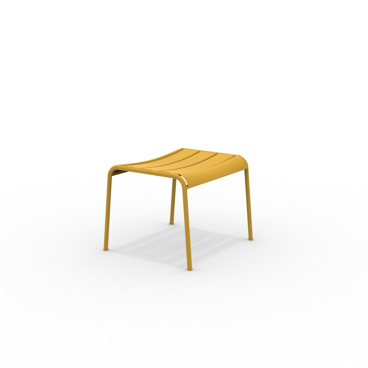 Tavolino poggiapiedi in metallo verniciato "Twist" basso da giardino cm 126x57 45h