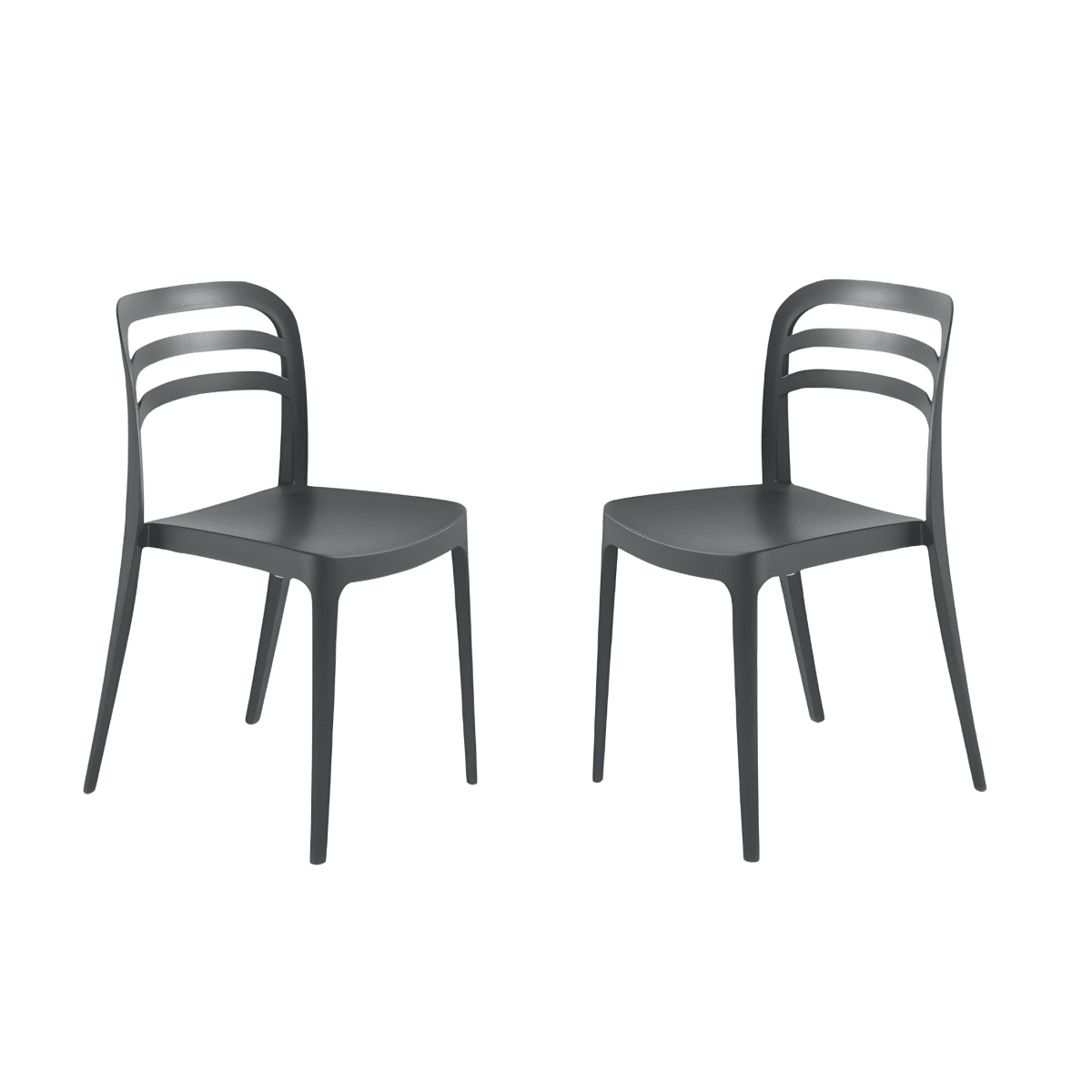 Set di sedie da pranzo "Guapa" in polipropilene cm 50x51 82h - MondoViro