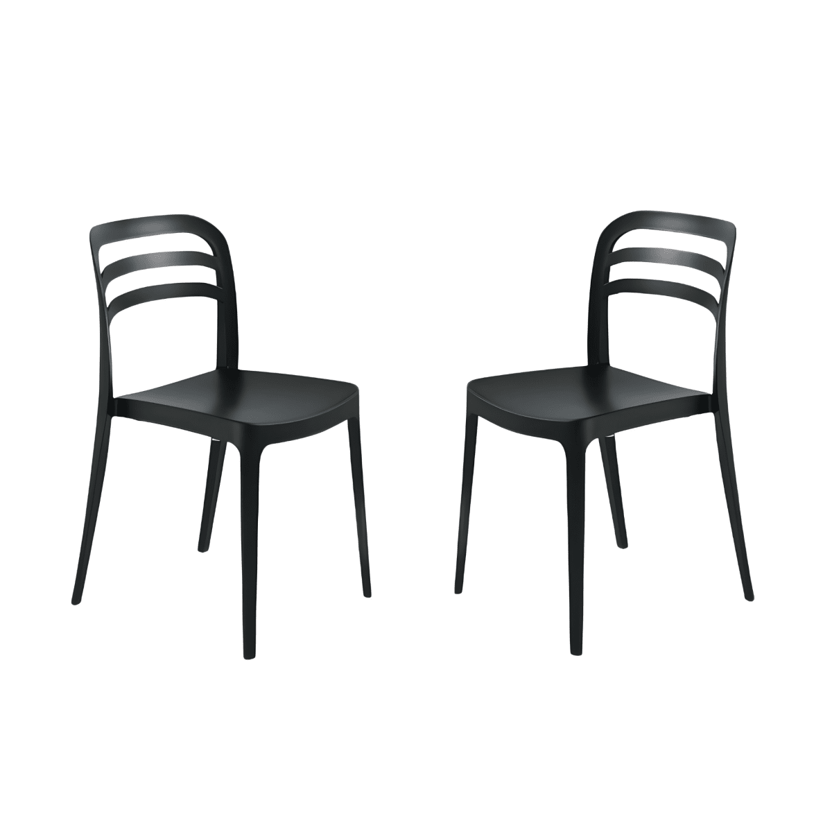 Set di sedie da pranzo "Guapa" in polipropilene cm 50x51 82h - MondoViro