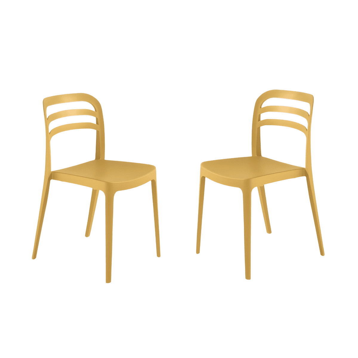 Set di sedie da pranzo "Guapa" in polipropilene cm 50x51 82h - MondoViro