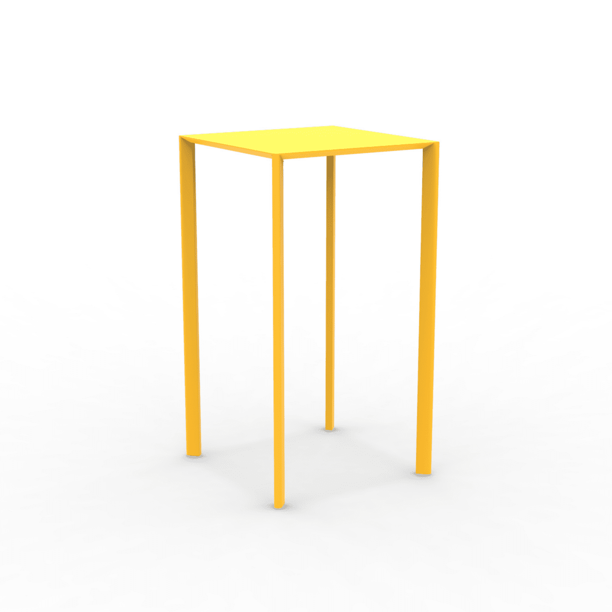 Tavolo alto quadrato in metallo "Fox2" per giardino impilabile cm 60x60 110h - MondoViro