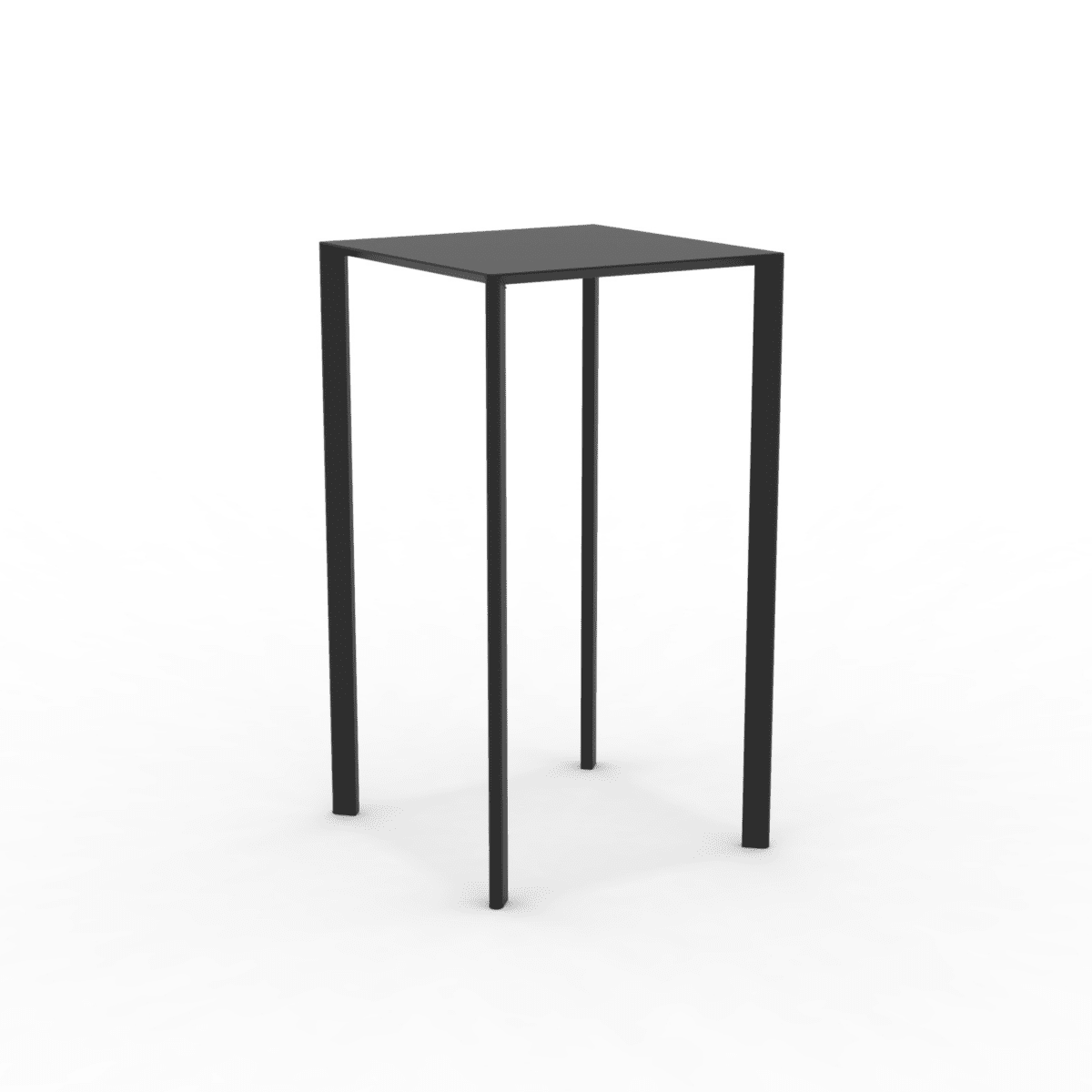 Tavolo alto quadrato in metallo "Fox2" per giardino impilabile cm 60x60 110h - MondoViro