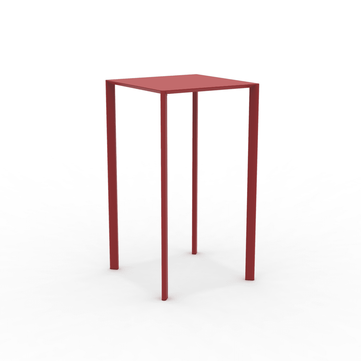 Tavolo alto quadrato in metallo "Fox2" per giardino impilabile cm 60x60 110h - MondoViro