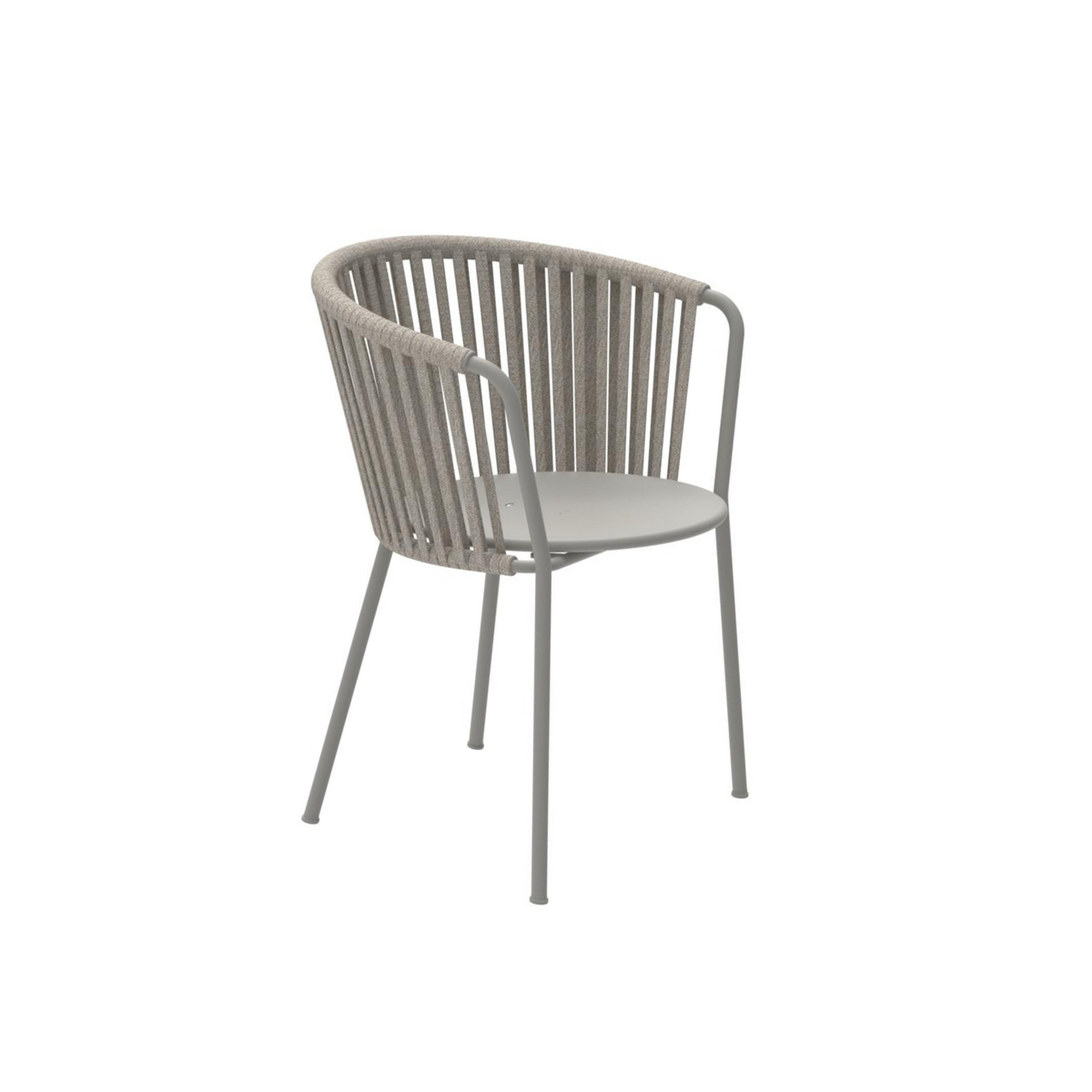 Set di sedie in acciaio inox e corda "Daisy Rope" da giardino cm 62x50 80h