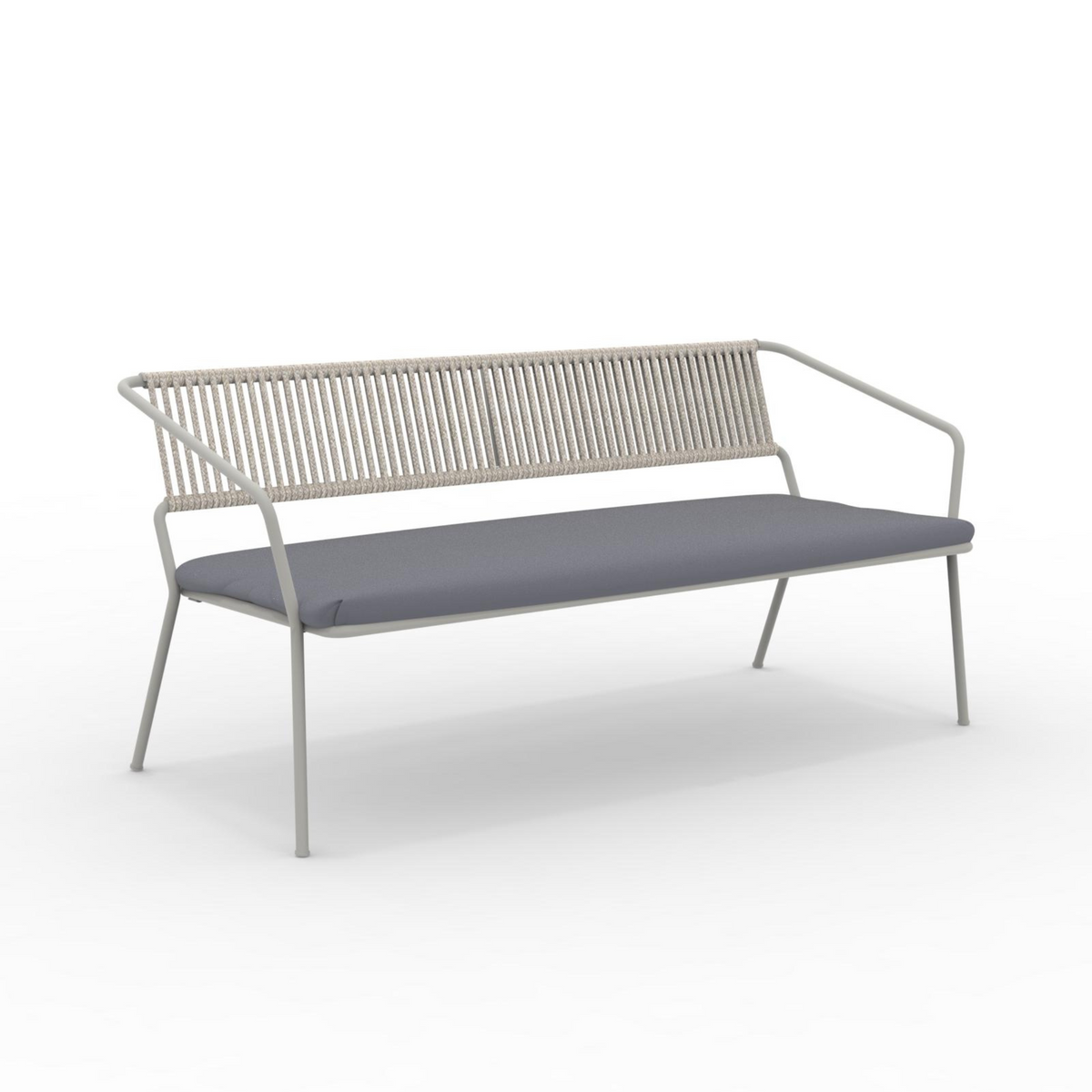 Divano da giardino in metallo "Slot" panca sofà impilabile cm 152x65 72h