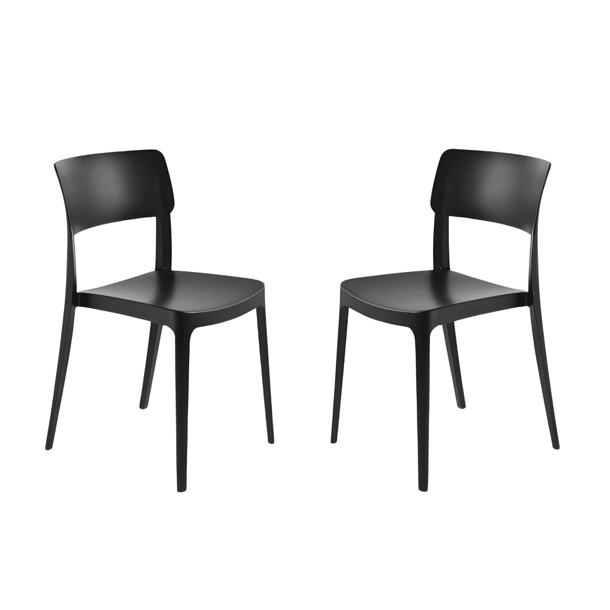 Set sedia impilabili "Maribela" in polipropilene cm 50x51 81h - MondoViro