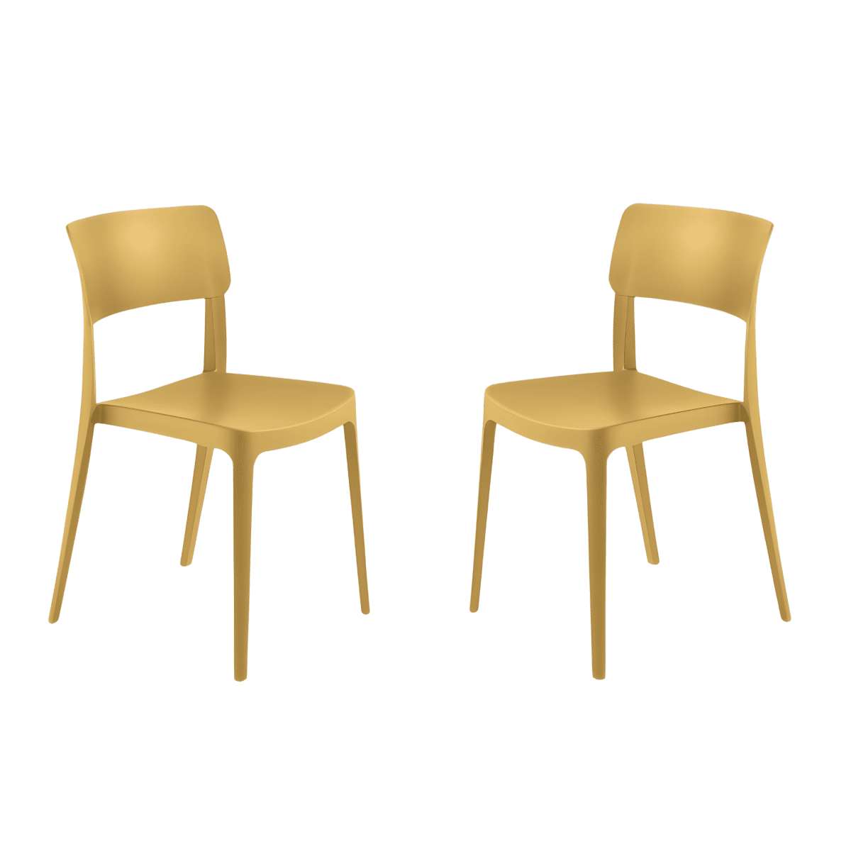 Set sedia impilabili "Maribela" in polipropilene cm 50x51 81h - MondoViro