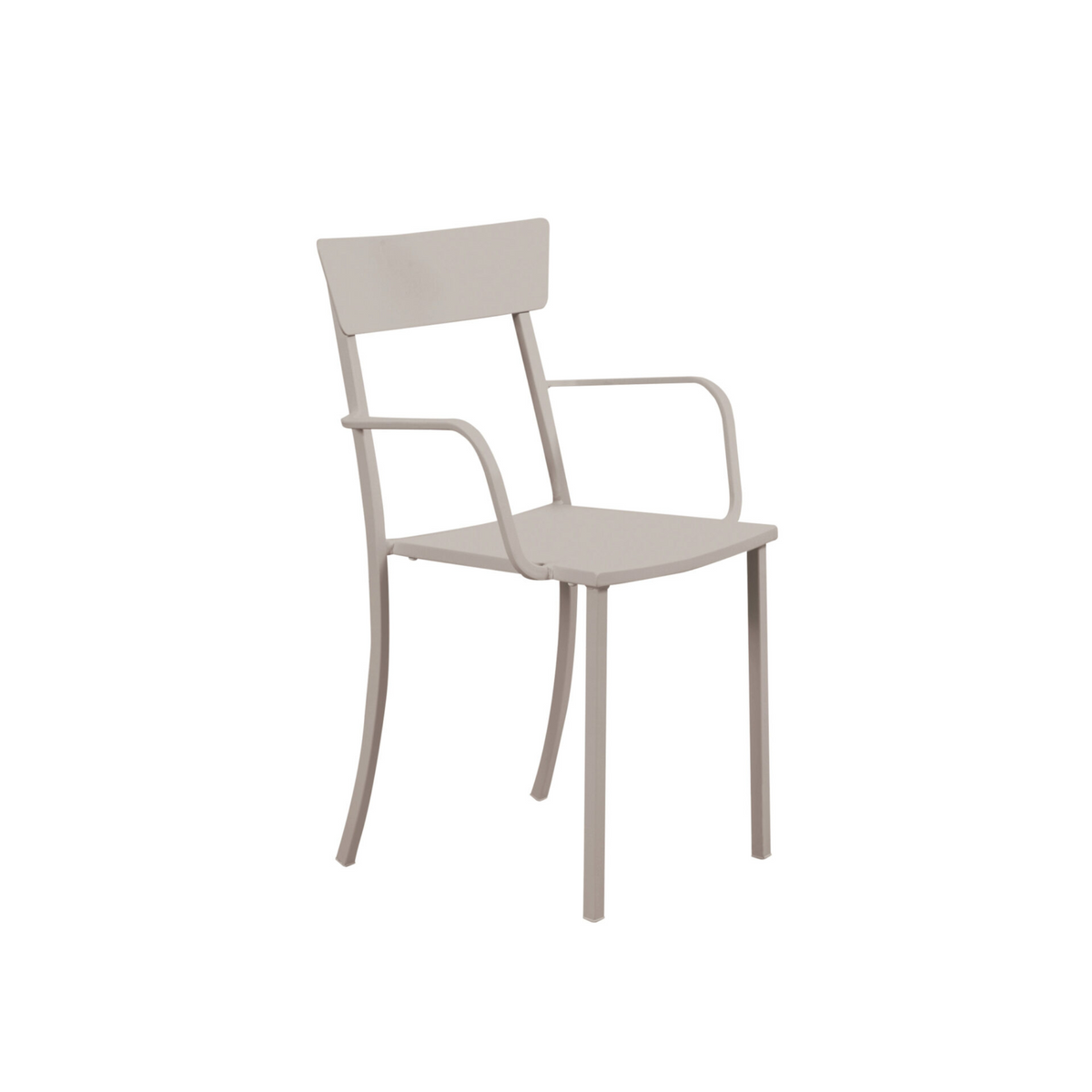 Set di 4 sedie in metallo verniciato "Mogan" da giardino impilabili cm 52x50 88h
