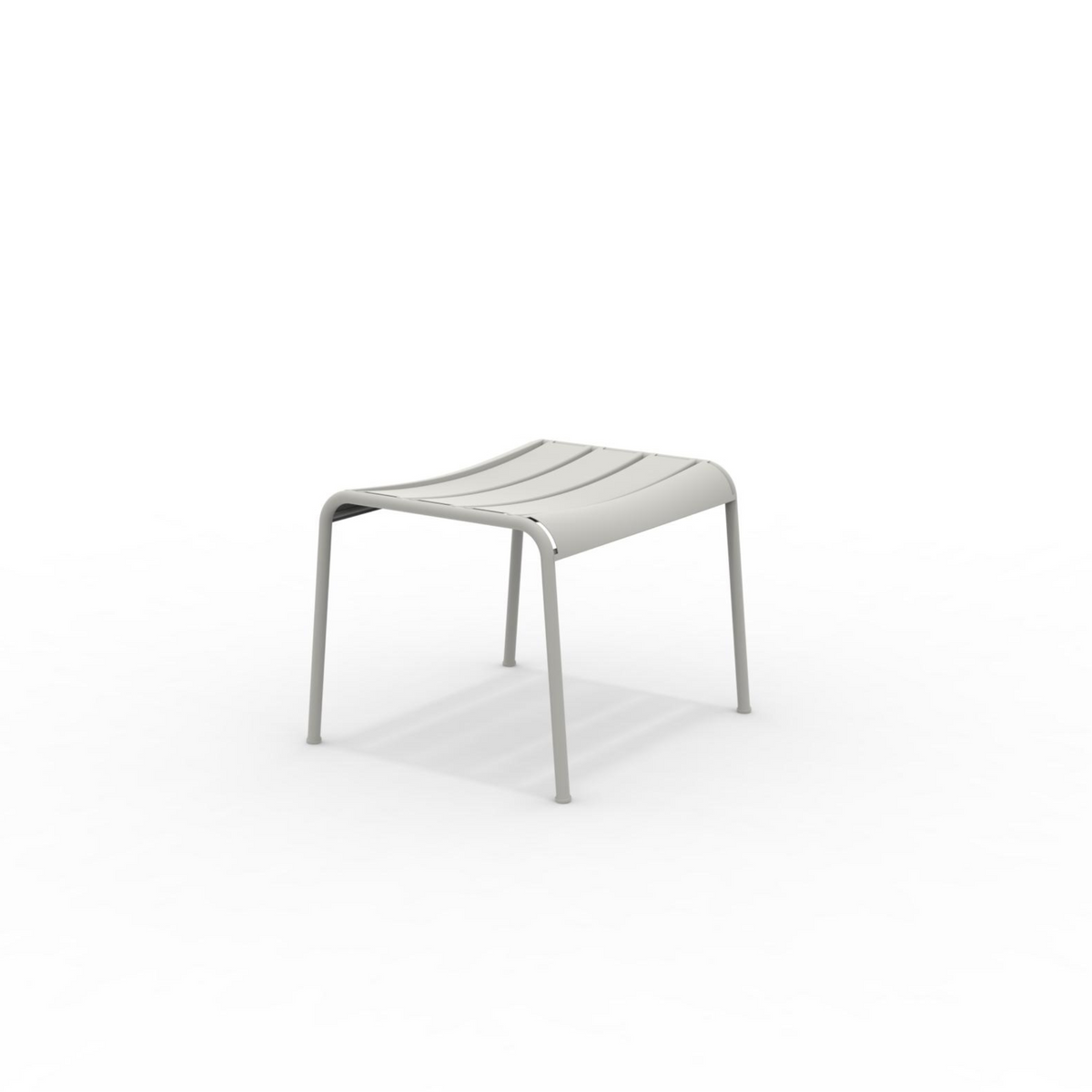 Tavolino poggiapiedi in metallo verniciato "Twist" basso da giardino cm 126x57 45h