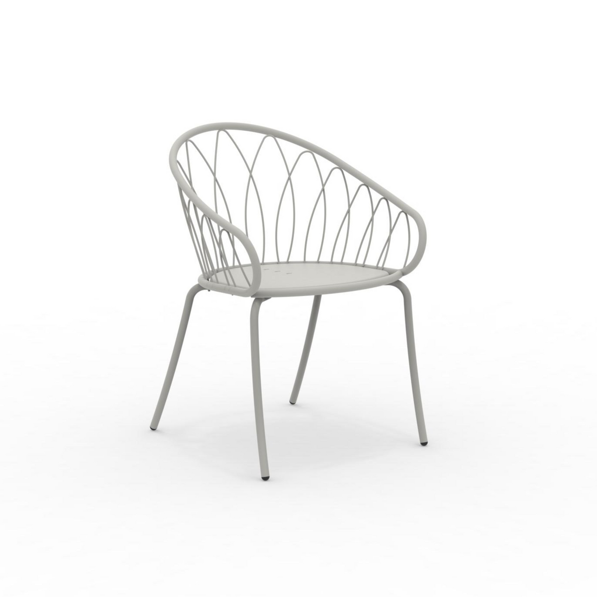 Set di sedie da giardino in metallo verniciato "Flora" impilabili cm 59x56 81h