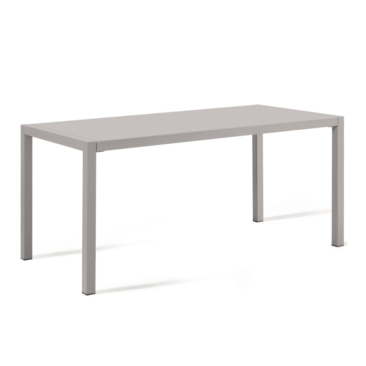 Tavolo moderno fisso rettangolare in metallo "Quatris" giardino impilabile h 75 cm - MondoViro