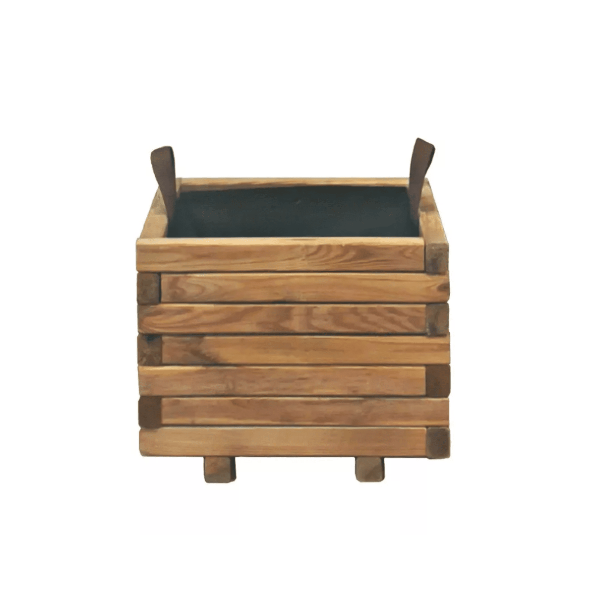 Fioriera quadrata in legno "Lady" per esterni con tessuto TNT cm 40x40 30,5h - MondoViro