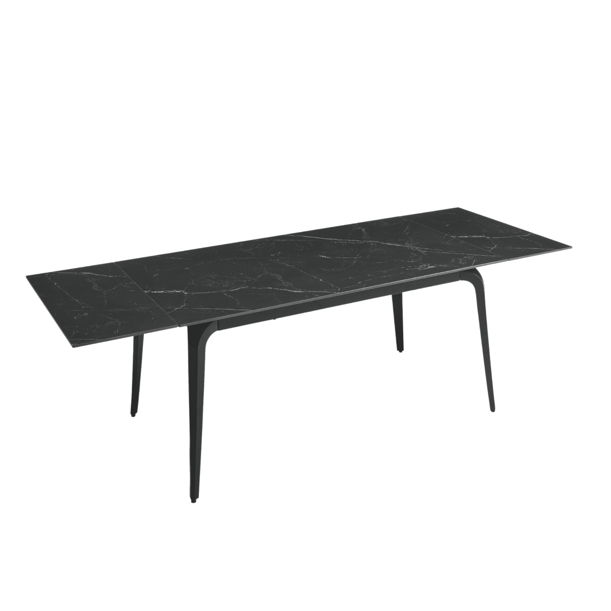 Tavolo allungabile "Gedy" effetto marmo e due allunghe cm 160/240x90 77h - MondoViro