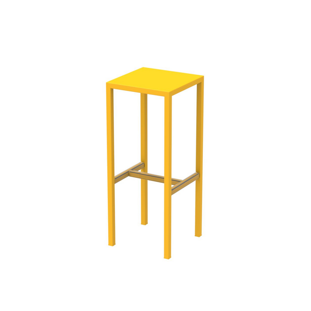 Sgabello in metallo verniciato "Seaside" da giardino cm 32x32 78h