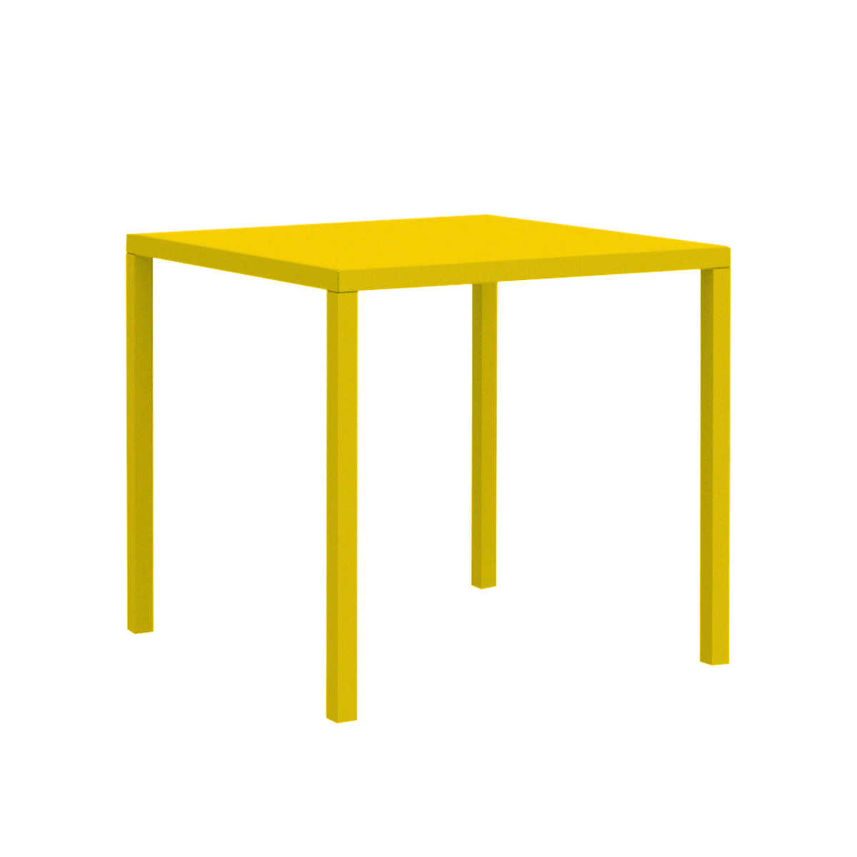 Tavolo fisso quadrato in metallo "Quatris" modero impilabile bar giardino h 75 cm