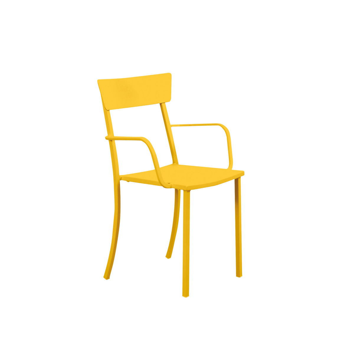 Set di 4 sedie in metallo verniciato "Mogan" da giardino impilabili cm 52x50 88h