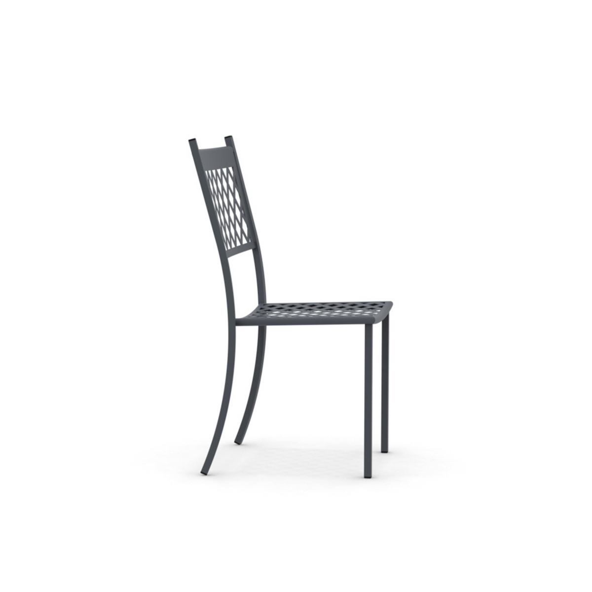 Set di sedie moderne da giardino "Summertime" in metallo verniciato impilabili cm 49x57 95h