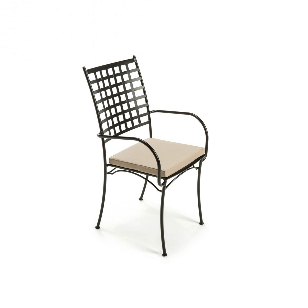 Set di 4 sedie in metallo verniciato "Tosca" da giardino impilabili cm 55x55 98h