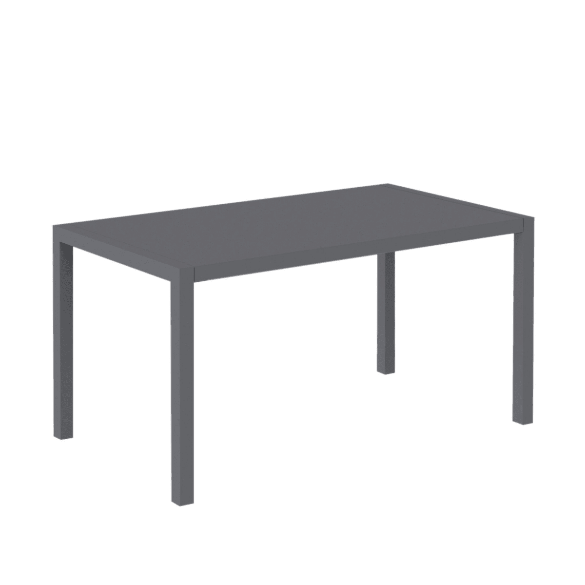Tavolo moderno fisso rettangolare in metallo "Quatris" giardino impilabile h 75 cm - MondoViro