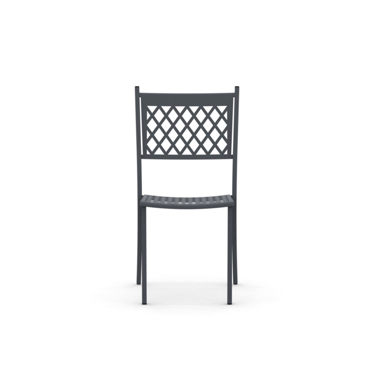 Set di sedie moderne da giardino "Summertime" in metallo verniciato impilabili cm 49x57 95h