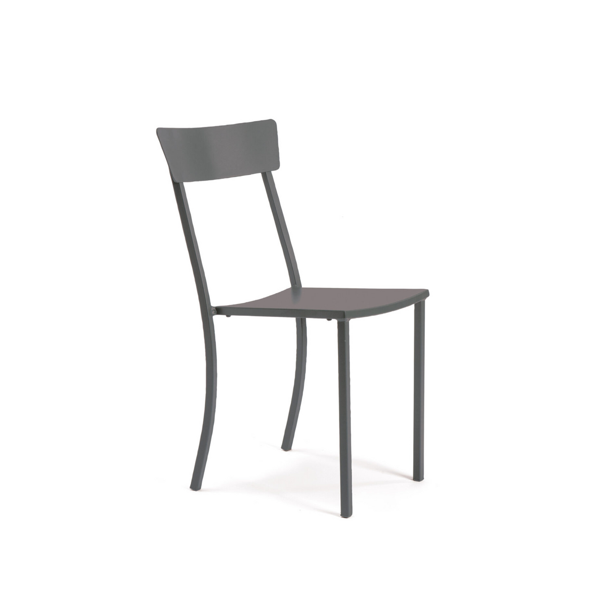 Set di sedie moderne in metallo verniciato "Mogan" da giardino impilabili cm 47x52 85h