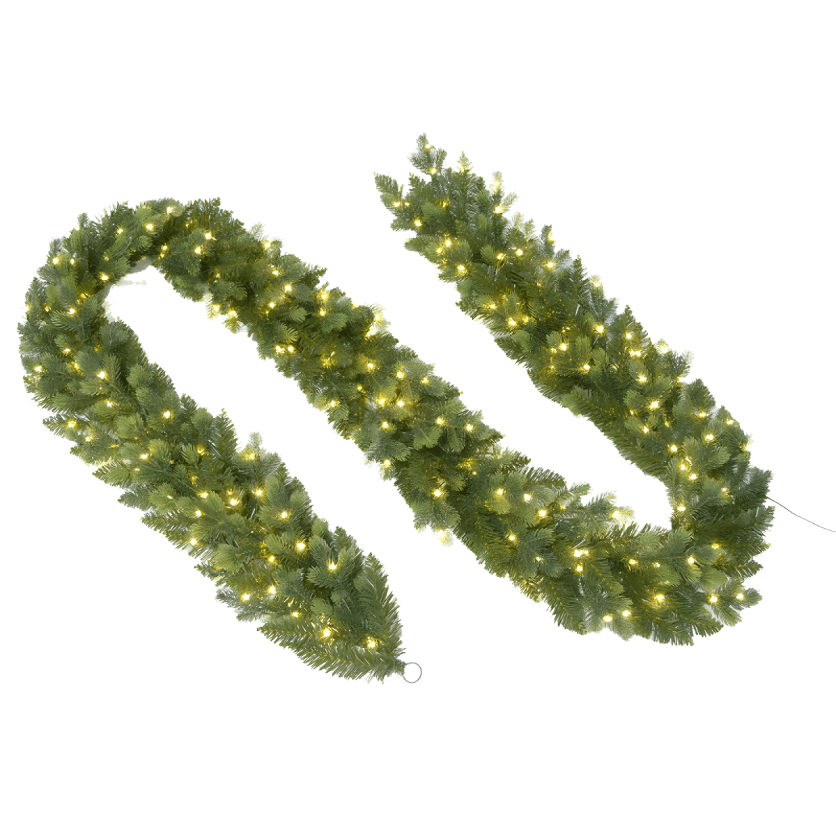 Festone natalizio "Justin" con 200 led ghirlanda in PE effetto Real Touch 270 cm - MondoViro