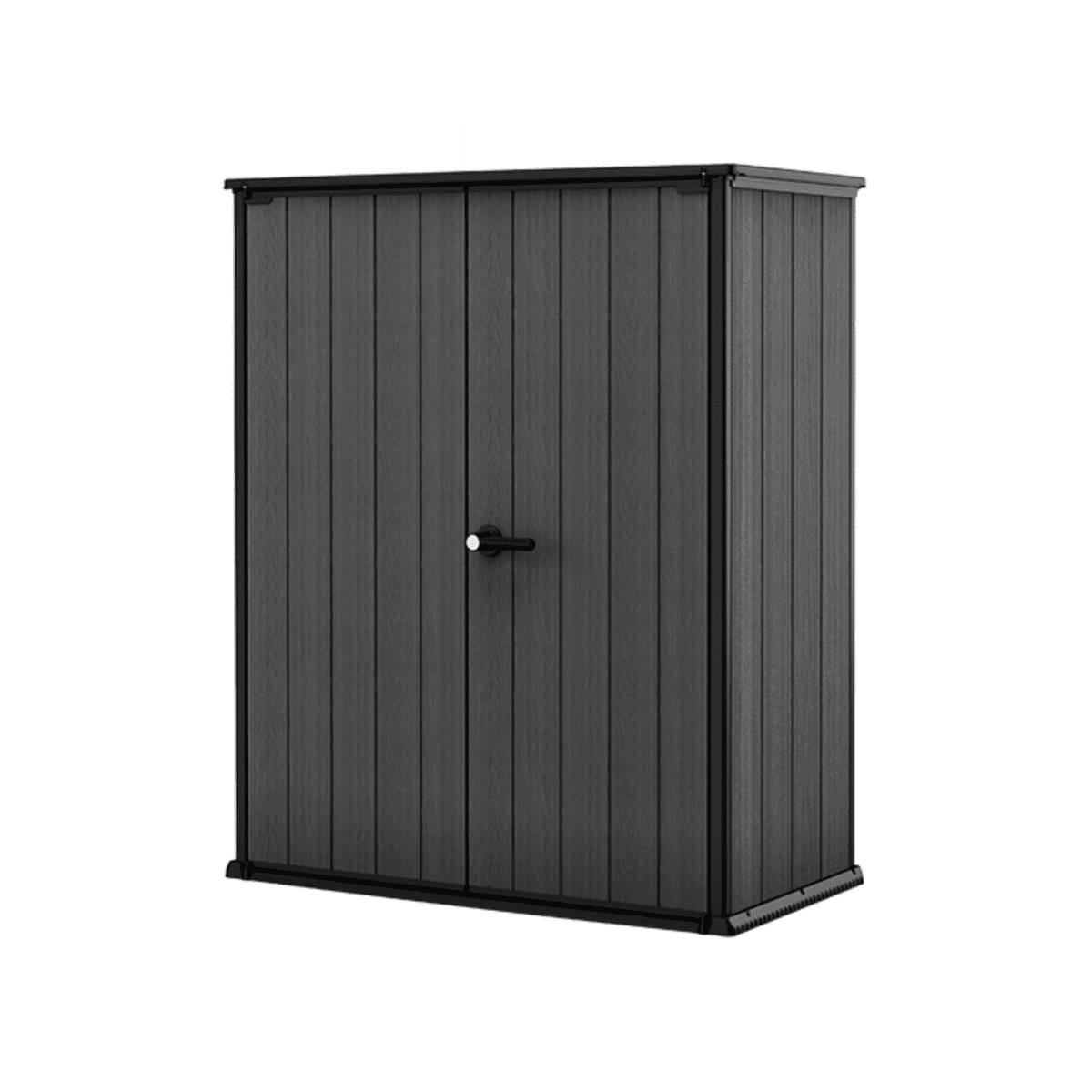 Porta attrezzi "Gnomo" da esterno grigio effetto legno spazioso e resistente cm 140x73,6 170,4h - MondoViro