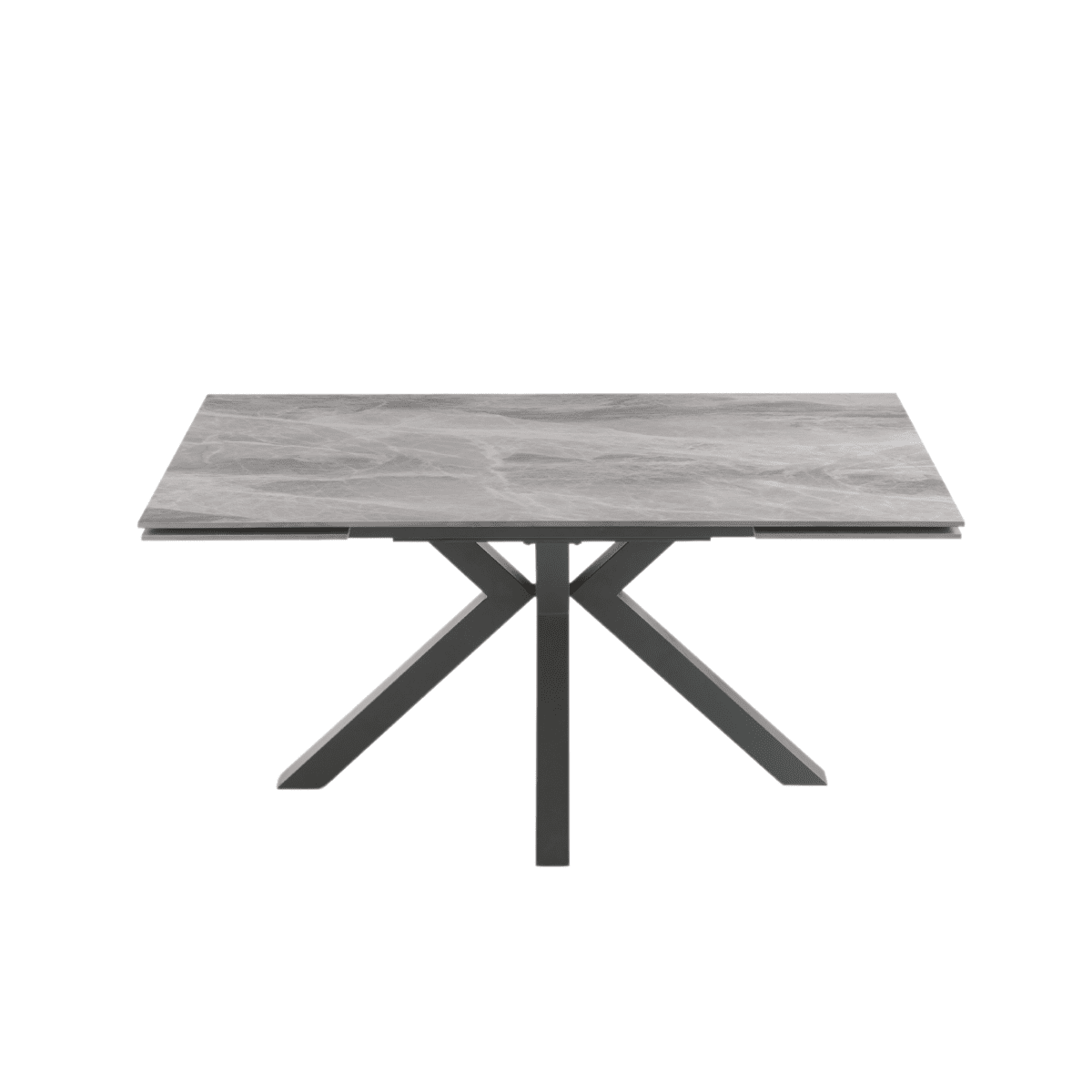 Tavolo allungabile "Korven" in pietra sinterizzata effetto marmo con 2 allunghe cm 160/240x91 74h - MondoViro