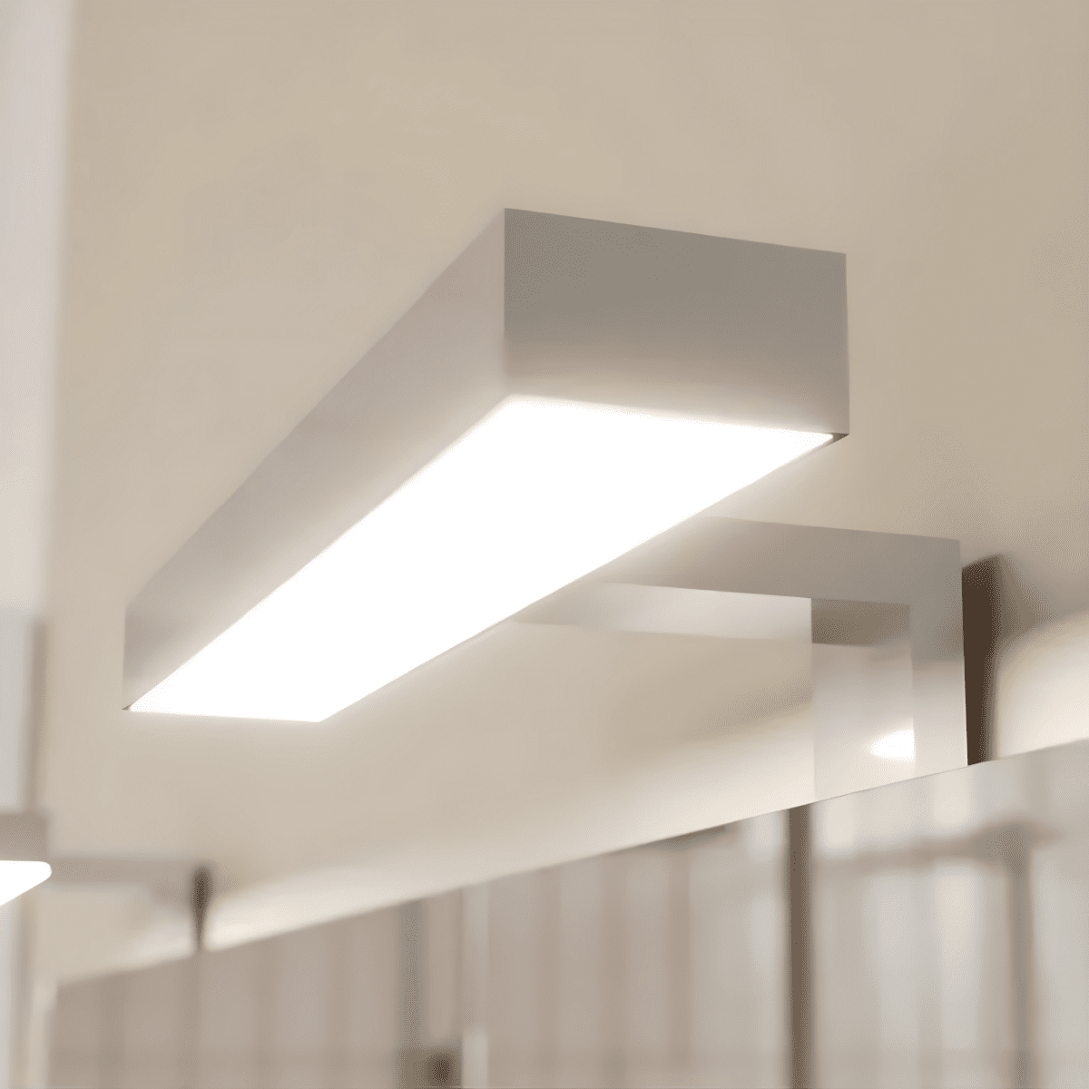 Mobile da bagno sospeso "Lunaris2" con lavabo integrato a 2 ante moderno con specchio LED - MondoViro